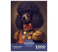 1000 Piece Jigsaws for Adults Puzzle Black Poodle Teenager Puzzles Hands-on Game Difficult Challenge Birthday Present, Gifts, 52x38cm/1000pcs