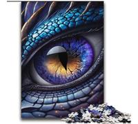 1000 Piece Jigsaws for Adults Puzzle Blue Dragon Eye Family Fun & Game Night Improve Memory Secret Santa Gifts (size 38x52cm)
