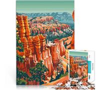 1000 Piece Jigsaws for Adults Puzzle Bryce Canyon Nature Art Denkspiel Lustige Aktivitäten für zu Hause, Geburtstagsgeschenk, Reisegeschenk,75x50cm