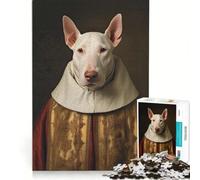 1000 Piece Jigsaws for Adults Puzzle Bull Terrier The Pope, Practical Game, Home Decoration, Artists Collection, Fine Art 38x26cm