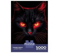 1000 Piece Jigsaws for Adults Puzzle Cat Red And Black Animals Teenager Puzzles Hands-on Game Difficult Challenge Birthday Present, Gifts, 70x50cm/1000pcs