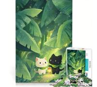 1000 Piece Jigsaws for Adults Puzzle Cats in The Jungle Illustration, Practical Game, Home Decoration, Artists Collection, Fine Art 50x75cm