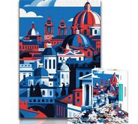 1000 Piece Jigsaws for Adults Puzzle Cerulean Cityscape Rome Family Fun & Game Night Improve Memory Secret Santa Gifts (size 50x75cm)
