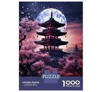1000 Piece Jigsaws for Adults Puzzle Cherry Blossom Japan Jigsaw Puzzle Brain Teaser Game Hand Speed Race Great Gift for Gaming 38x26cm/1000pcs