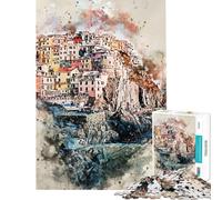 1000 Piece Jigsaws for Adults Puzzle Cinque Terre in Manarola Teenager Puzzles Toy Wall Decor Perfect Decoration Great Gifts for Gaming (size 38x52cm)