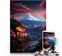 1000 Piece Jigsaws for Adults Puzzle Classic Shop Mount Fuji Präzisionsschnitt Lernspiel für Geburtstag, Weihnachten38x26cm