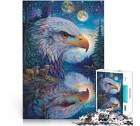 1000 Piece Jigsaws for Adults Puzzle Color painting eagle Made of cardboard for ages 14 and over Hands-on Game gifts for friends and family。size：38x52cm/14.96x20.47inch