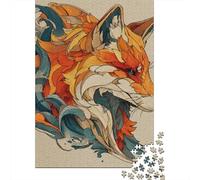 1000 Piece Jigsaws for Adults Puzzle Colorful Fox Illustration-3 Jigsaw for Adults Family Game Wall Decoration Great Gift for Gaming 70x50cm/1000pcs
