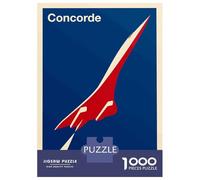 1000 Piece Jigsaws for Adults Puzzle Concorde Supersonic Jet Puzzles for Adults Fun Games Wall Decoration Challenging To Complete 70x50cm/1000pcs