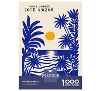 1000 Piece Jigsaws for Adults Puzzle Cote DAzur Travel Teenager Puzzles Brain Teaser Game Enhance Memory Educational Challenge 70x50cm/1000pcs