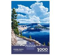 1000 Piece Jigsaws for Adults Puzzle Crater Lake National Park Teenager Puzzles Brain Teaser Game Enhance Memory Educational Challenge 38x26cm/1000pcs