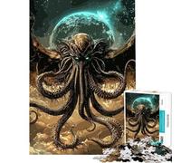 1000 Piece Jigsaws for Adults Puzzle Cthulhu Cosmic Horror Jigsaw Brain Teaser Game Precision Cutting Birthday Present, Gifts, (Size 38x52cm)