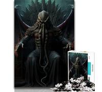 1000 Piece Jigsaws for Adults Puzzle Cthulhu On His Throne Deco Brainteaser Family Games Stress Reliever Toy Wall Decor (size 50x75cm)