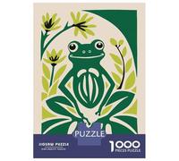 1000 Piece Jigsaws for Adults Puzzle Cute Funny Frog Art Jigsaw Puzzle Brain Teaser Game Hand Speed Race Great Gift for Gaming 38x26cm/1000pcs
