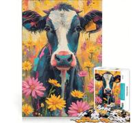 1000 Piece Jigsaws for Adults Puzzle Daisy The Cow, DIY Toys, For Family Fun, Improving Love between Couples 50x75cm