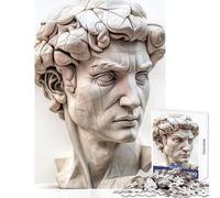 1000 Piece Jigsaws for Adults Puzzle David Sculpture Bust Educational Toy Gifts for Women Men Impossible Game Artists' Collection, Fine Arts Size 38x26cm