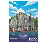 1000 Piece Jigsaws for Adults Puzzle Dinant, Belgium Travel Puzzles for Adults Fun Games Wall Decoration Challenging To Complete 52x38cm/1000pcs