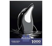 1000 Piece Jigsaws for Adults Puzzle Dolphin Silhouette Adult Jigsaw Puzzle Family Games Hand Speed Race Birthday Present, Gifts, 70x50cm/1000pcs
