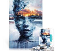 1000 Piece Jigsaws for Adults Puzzle Double Exposure Woman Intellektuelles Spiel Verbessern Sie das Gedächtnis75x50cm