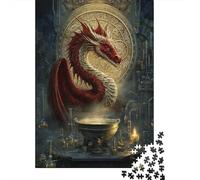 1000 Piece Jigsaws for Adults Puzzle Dragon Alchemy Poster Jigsaw for Adults Family Game Wall Decoration Great Gift for Gaming 38x26cm/1000pcs