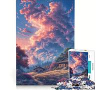 1000 Piece Jigsaws for Adults Puzzle Dreamy Cottage Landscape, Practical Game, Improve Memory, Unique Gifts for Birthday And Christmas 38x26cm