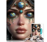 1000 Piece Jigsaws for Adults Puzzle Earth Eyes Brainteaser Family Games Stress Reliever Toy Wall Decor (size 50x75cm)