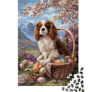 1000 Piece Jigsaws for Adults Puzzle Easter Eggs Basket Painting Puzzles for Adults Family Game Hand Speed Race Challenging To Complete 70x50cm/1000pcs
