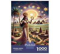 1000 Piece Jigsaws for Adults Puzzle Egyptian Goddess Art Print Adult Jigsaw Puzzle Brain Teaser Game Difficult Challenge Challenging To Complete 52x38cm/1000pcs