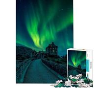 1000 Piece Jigsaws for Adults Puzzle Eilean Donan Castle Aurora Fun Activities at Home For Family Fun Impossible Game for 14+ Puzzle Game Offered (38x26cm)