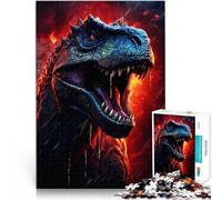 1000 Piece Jigsaws for Adults Puzzle Epic Dinosaur T Rex pädagogische Herausforderung Wunschliste mit dem Weihnachtsmann38x26cm