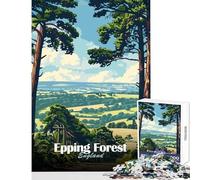 1000 Piece Jigsaws for Adults Puzzle Epping Forest Landscape 1000 Piece Jigsaws Educational Game Birthday Gifts Suitable for Couples (38x26cm)