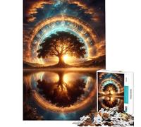 1000 Piece Jigsaws for Adults Puzzle Ethereal Tree Portal Fun at Home Activities, Enhance Memory Educational Game Suitable for Ages 14 And Up (50x75cm)