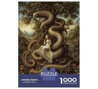 1000 Piece Jigsaws for Adults Puzzle Eve And Serpent Adult Jigsaw Puzzle Brain Teaser Game Difficult Challenge Challenging To Complete 70x50cm/1000pcs