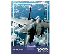 1000 Piece Jigsaws for Adults Puzzle F-15 Eagle Flight Jigsaw Puzzle Brain Teaser Game Hand Speed Race Great Gift for Gaming 38x26cm/1000pcs