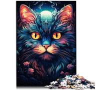 1000 Piece Jigsaws for Adults Puzzle Fairy tale moonlight cat Challenging Game Gifts 26x38cm deal as gifts for the whole family