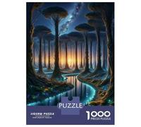 1000 Piece Jigsaws for Adults Puzzle Fantasy Forest Night Sky Adult Jigsaw Puzzle Brain Teaser Game Difficult Challenge Challenging To Complete 38x26cm/1000pcs
