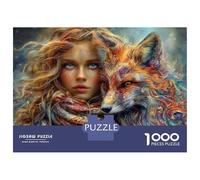 1000 Piece Jigsaws for Adults Puzzle Fantasy Fox Artwork Jigsaw for Adults Family Game Wall Decoration Great Gift for Gaming 38x26cm/1000pcs