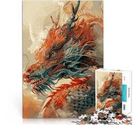 1000 Piece Jigsaws for Adults Puzzle Fantasy White Dragon Beast Mustermontage Tolle Geschenke und Spielzeuge75x50cm