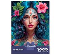 1000 Piece Jigsaws for Adults Puzzle Floral Anime Portrait Teenager Puzzles Hands-on Game Difficult Challenge Birthday Present, Gifts, 38x26cm/1000pcs