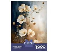 1000 Piece Jigsaws for Adults Puzzle Flowers Beige Color Design Teenager Puzzles Hands-on Game Difficult Challenge Birthday Present, Gifts, 38x26cm/1000pcs