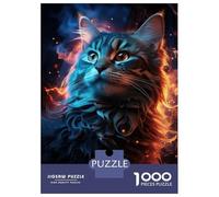 1000 Piece Jigsaws for Adults Puzzle Fluffy Cat Wall Art Print Adult Jigsaw Puzzle Brain Teaser Game Difficult Challenge Challenging To Complete 70x50cm/1000pcs