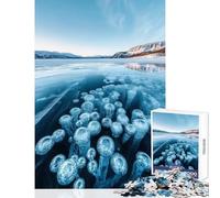 1000 Piece Jigsaws for Adults Puzzle Frozen Methane Bubbles in Abraham Lake Toy Wall Decor Gift Birthday Family Game Artists' Collection, Fine Arts Size 50x75cm