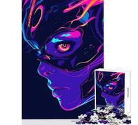 1000 Piece Jigsaws for Adults Puzzle Futuristic Cyberpunk Girl Jigsaw Puzzles for Teenagers Staycation Kill Time Educational Challenge Great Gifts for Gaming (50x75cm)