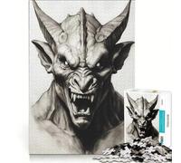 1000 Piece Jigsaws for Adults Puzzle Gargoyle Sketch, Relax Games, Fun Activities at Home, Improving Love between Couples 38x52cm