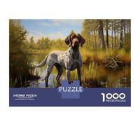 1000 Piece Jigsaws for Adults Puzzle German Shorthaired Pointer Adult Jigsaw Puzzle Family Games Hand Speed Race Birthday Present, Gifts, 70x50cm/1000pcs