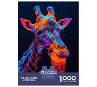 1000 Piece Jigsaws for Adults Puzzle Giraffe Drinking Cocktail Teenager Puzzles Hands-on Game Difficult Challenge Birthday Present, Gifts, 70x50cm/1000pcs
