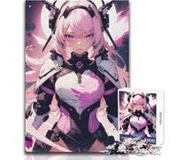 1000 Piece Jigsaws for Adults Puzzle Girl in Cyber Armor Difficult Challenge Educational Games Great Gift for Games (size 50x75cm)
