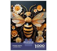 1000 Piece Jigsaws for Adults Puzzle Golden Honey Bee Art Print Adult Jigsaw Puzzle Brain Teaser Game Difficult Challenge Challenging To Complete 52x38cm/1000pcs