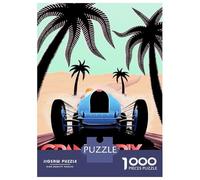 1000 Piece Jigsaws for Adults Puzzle Grand Prix De Tunisie 26 Mai 1933 Puzzle for Adults Relax Games Stress Reliever Birthday Present, Gifts, 70x50cm/1000pcs