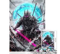 1000 Piece Jigsaws for Adults Puzzle Grey Samurai in Chains Educational Toy Gifts for Women Men Impossible Game Artists' Collection, Fine Arts Size 38x26cm